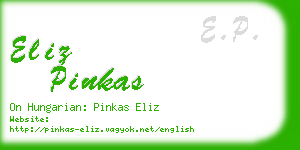 eliz pinkas business card